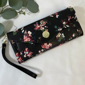 Bandolino Wallet Wristlet Black Floral NWT